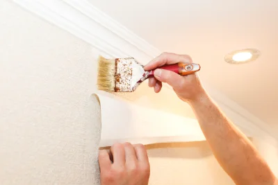 Pose de papier peint à Louey — revêtements muraux et toiles de verre